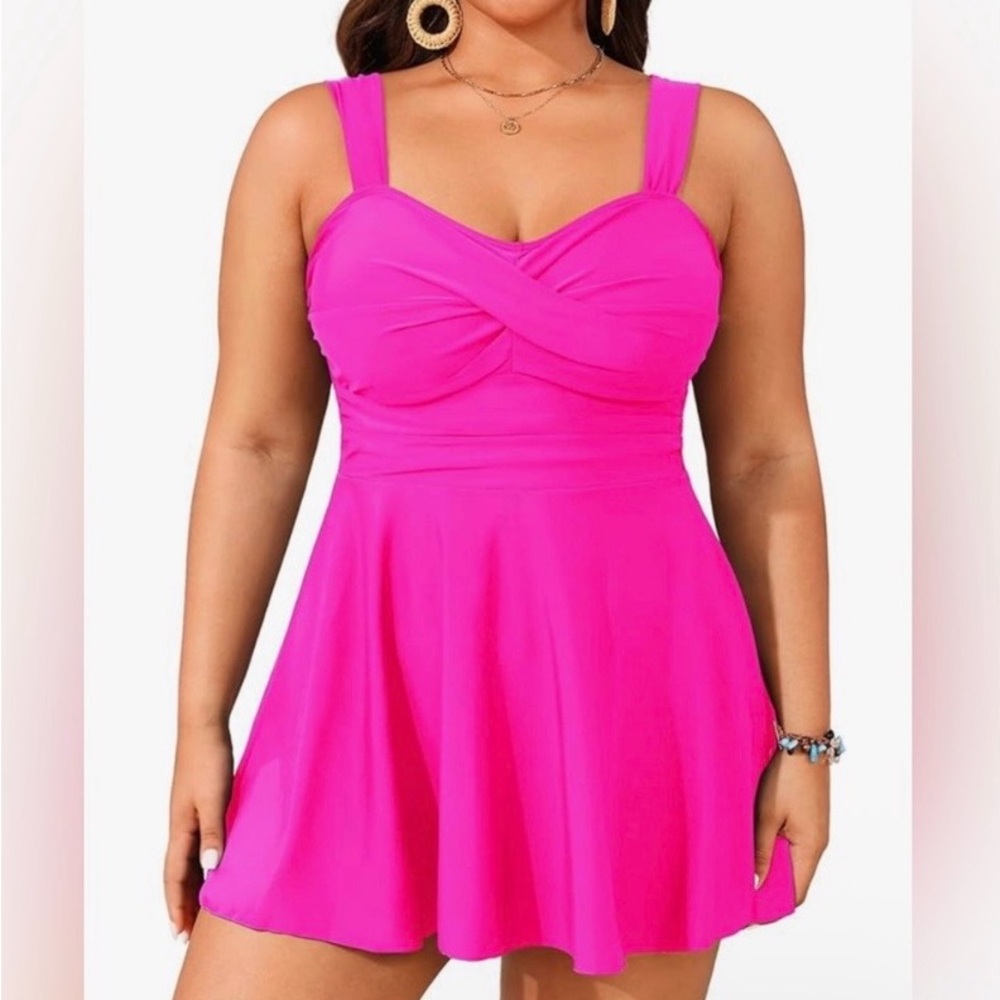 👙Aqua Eve Neon Pink Swim Top